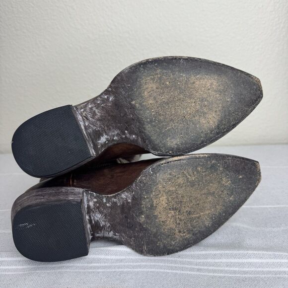 Idyllwind Wildwest Snip Toe Leather Western Boots Cowgirl Rodeo Brown 8 B - Picture 16 of 16